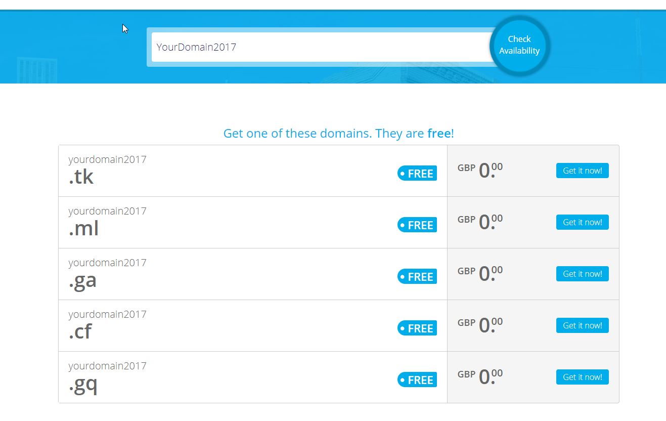 Read more about the article FREE DOMAINS NAMES –  BEST  WEBSITES TO GET A FREE DOMAIN